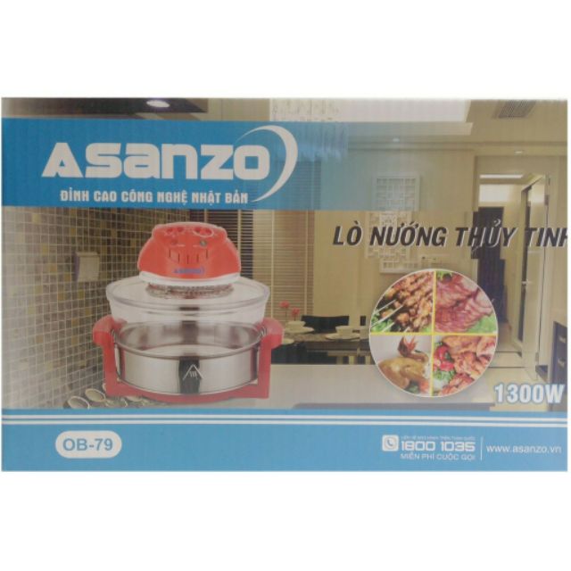 Lò nướng đối lưu 12 lít Asanzo OB-79