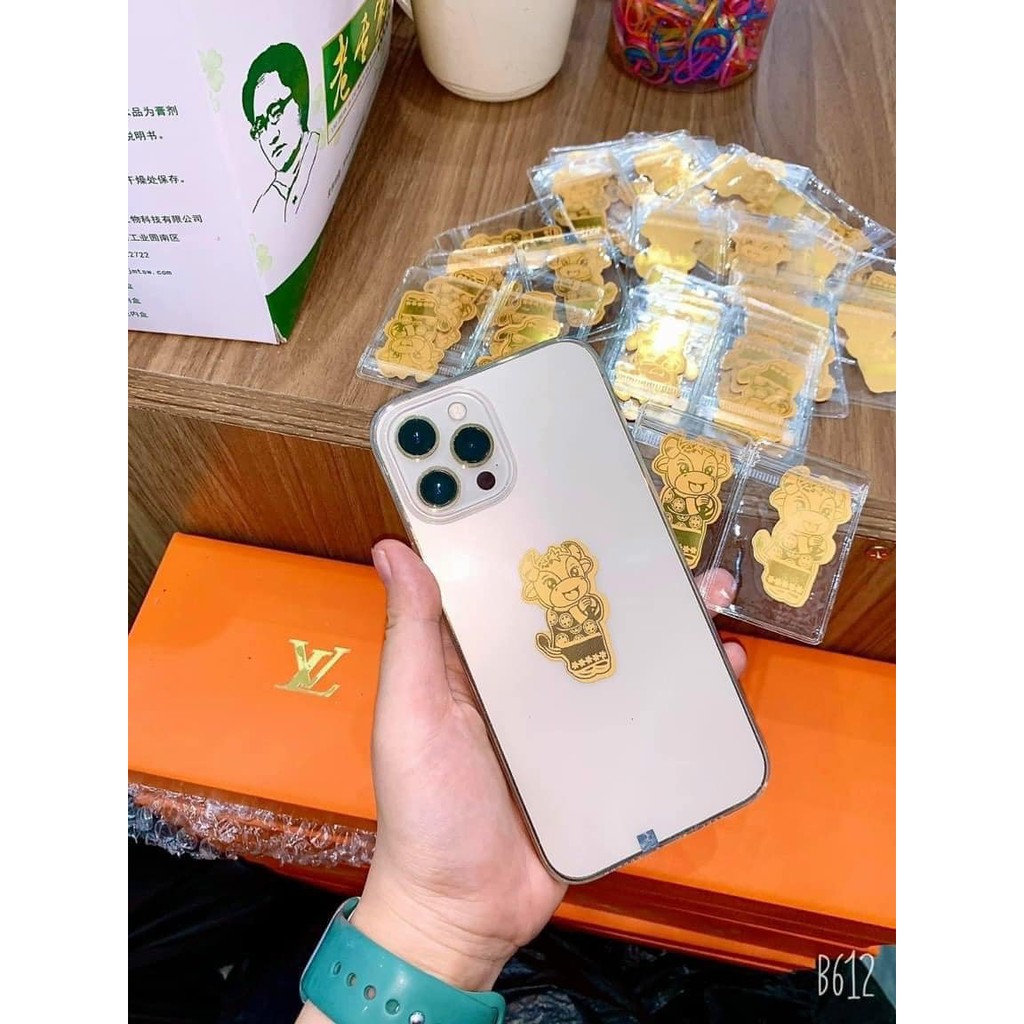 Sticker trâu mạ vàng chiêu tài may mắn để ví, ốp điện thoại | BigBuy360 - bigbuy360.vn