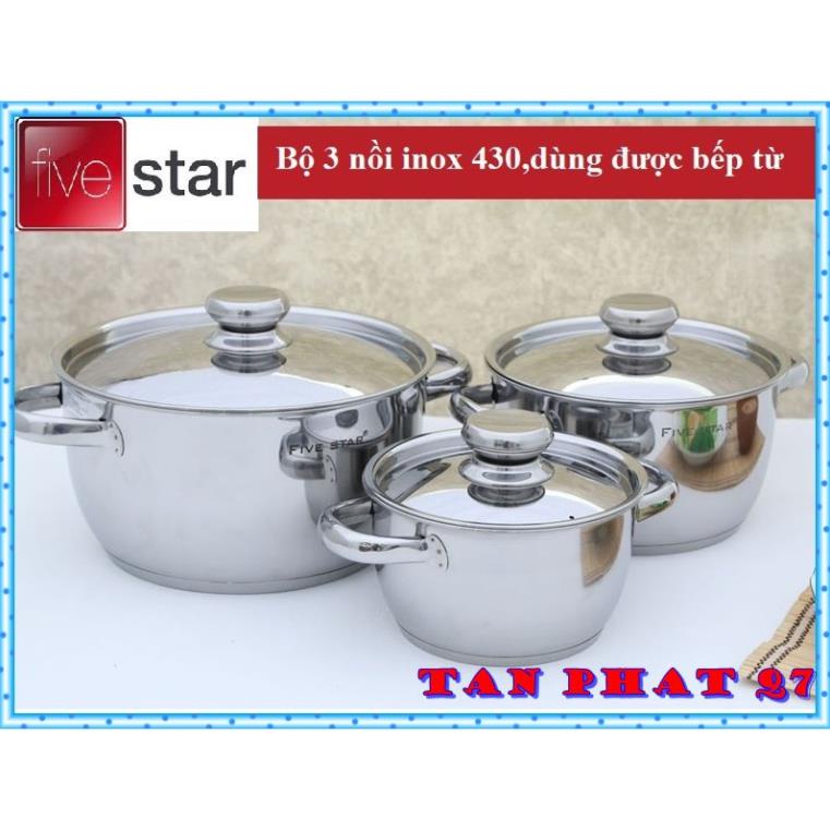 Bộ nồi 3 đáy FIVESTAR bảo hành 5 năm CÓ HÌNH THẬT