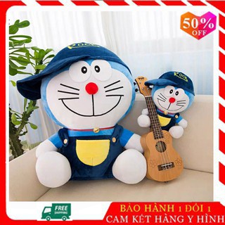 Gấu bông Doremon mũ rock nhồi bông - đáng yêu nghộ nghĩnh