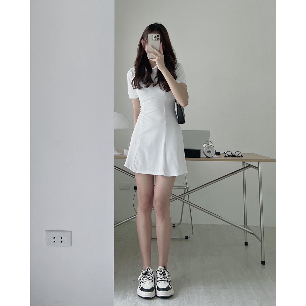 V015 Váy polo chữ A basic Audrey