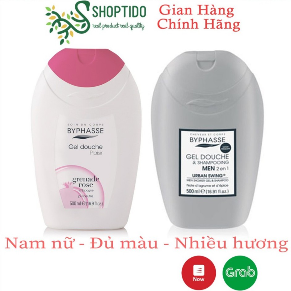 Sữa Tắm Byphasse nam, nữ dưỡng da tươi sáng Lait De Douche 500ml NPP Shoptido