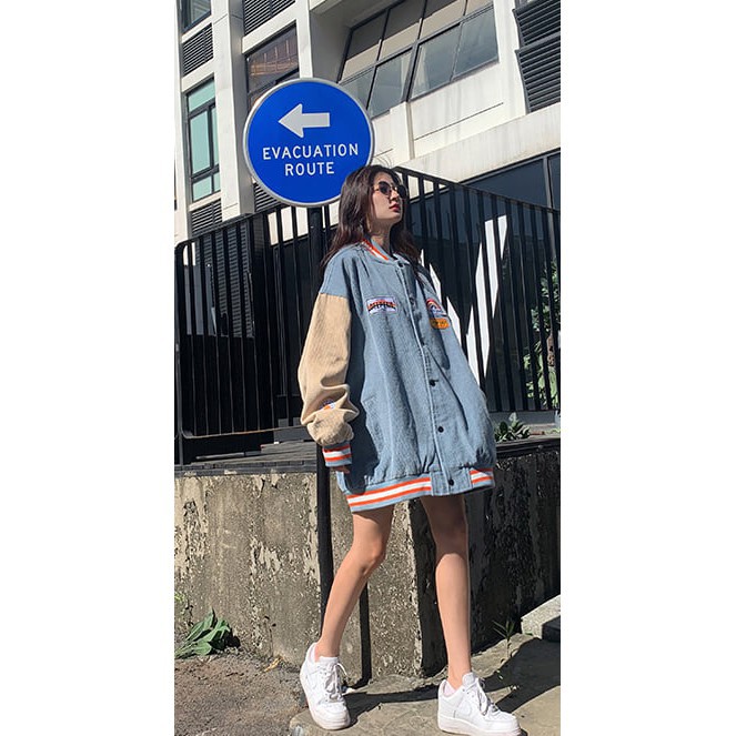 Áo Khoác Bomber Chất Nhung Tay Phối Bo Chun 2 Màu | BigBuy360 - bigbuy360.vn