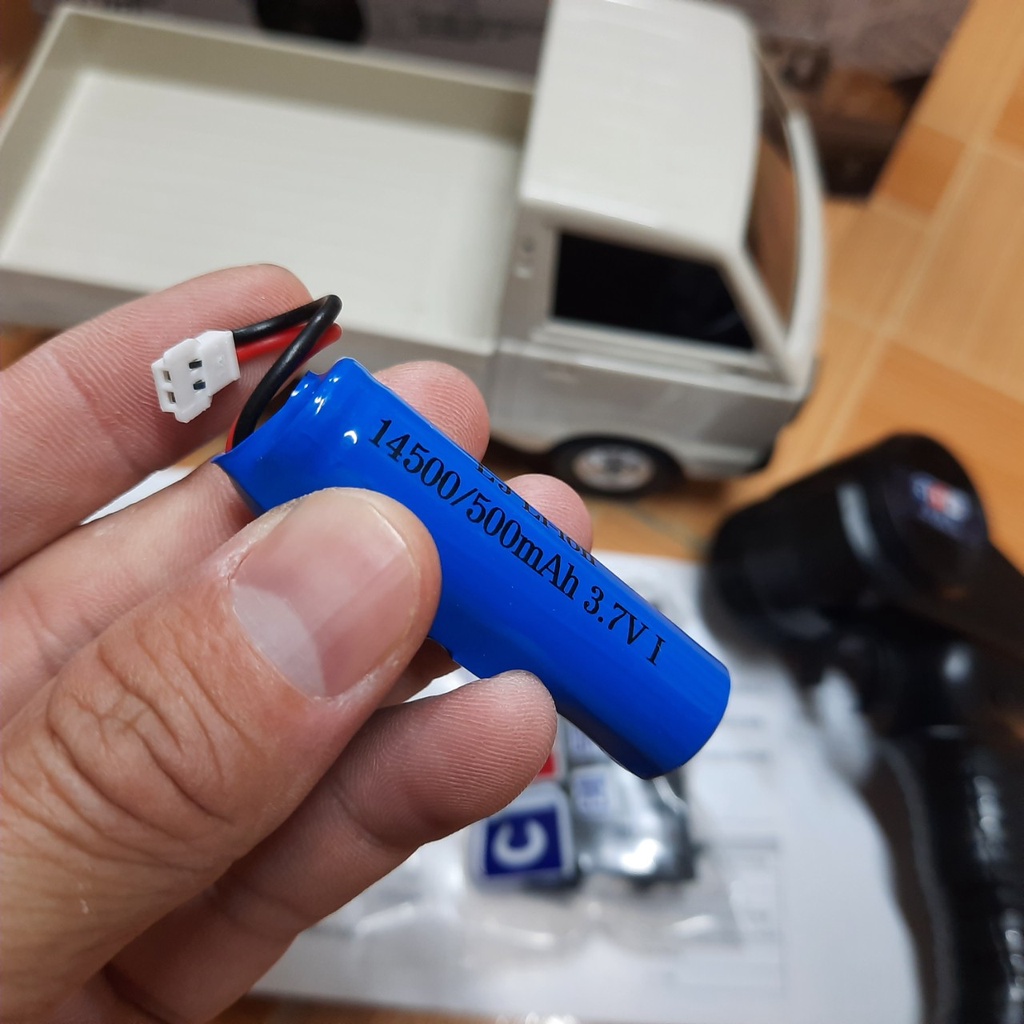 Pin sạc 14500 3.7v dung lượng 1000mah đầu nối XH2.54 dùng cho xe điều khiển từ xa WDL D12 1:16