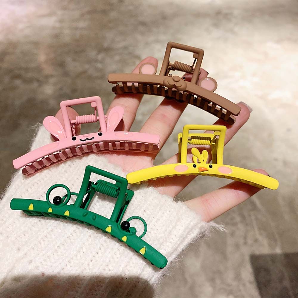 Kẹp tóc hình động vật bằng kim loại dễ thương nhiều màu phong cách Hàn Quốc cho nữ