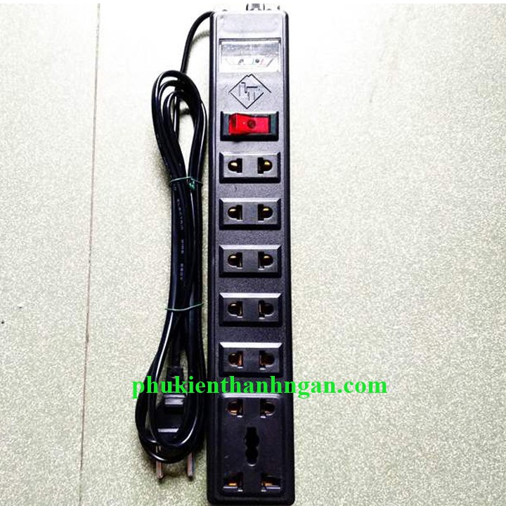 Ổ điện 7 phích cắm có công tắc - ổ điện có dây 7 phích cắm