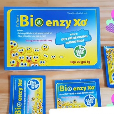 Men tiêu hóa cho bé Bio Enzy Xơ - Hỗ trợ bổ sung vi khuẩn có ích cho đường ruột, bổ sung enzym và chất xơ Hộp 20 gói