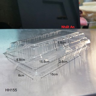 Hộp nhựa trong nắp gặp HH155 - 10 cái