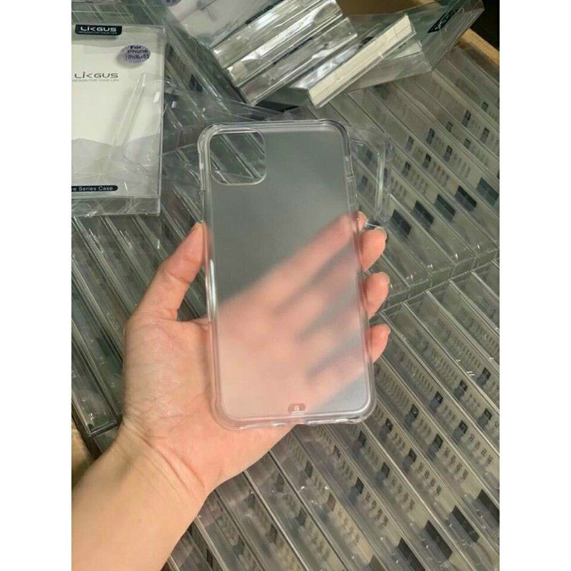 Ốp Lưng LikGus nhám mờ viền trong iPhone 13 pro max/13/13 pro/12/mini/pro/promax/11/Pro/Pro Max/X/XS Max Chống vân tay