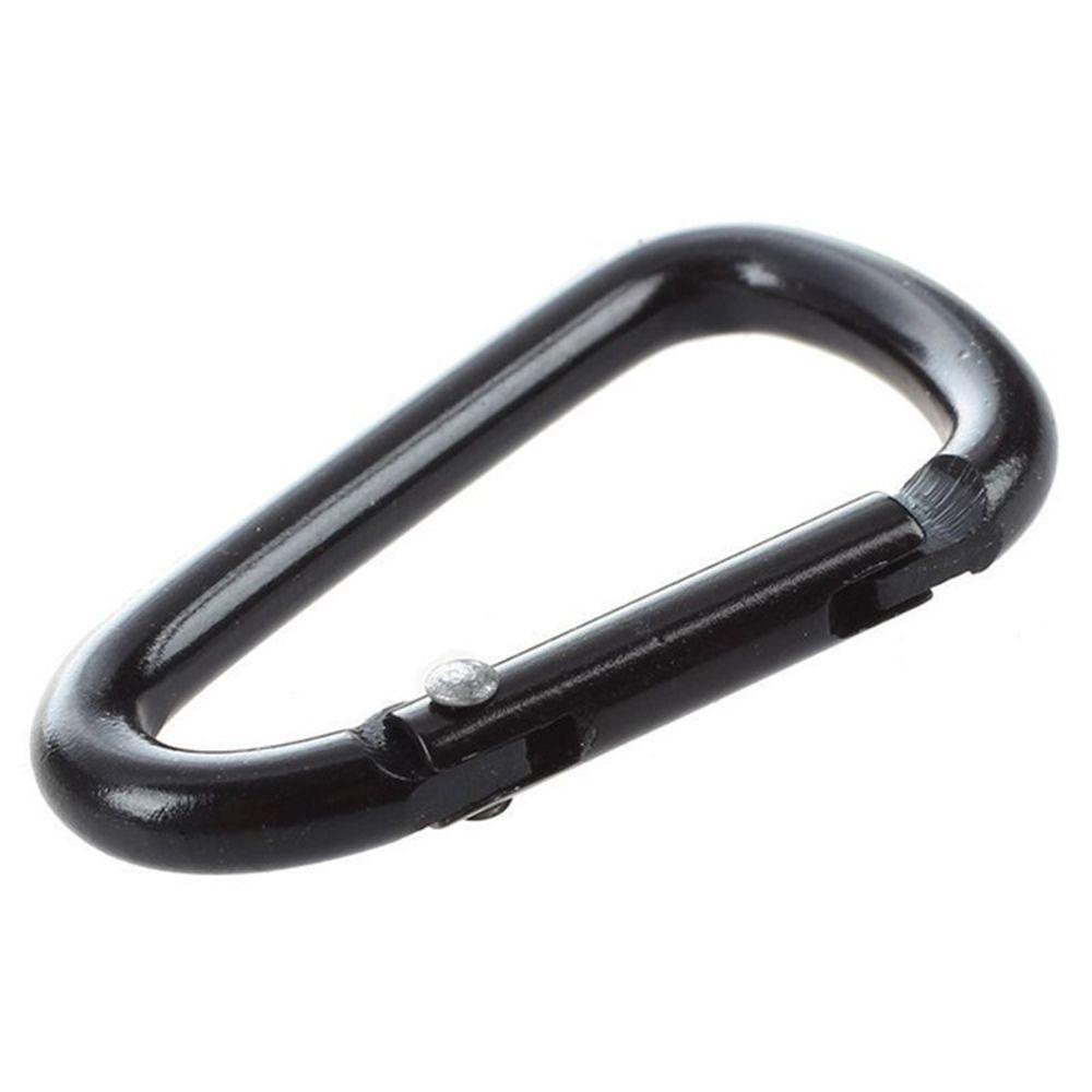 Móc Khóa Carabiner Hình Chữ D Bằng Hợp Kim Nhôm Màu Đen
