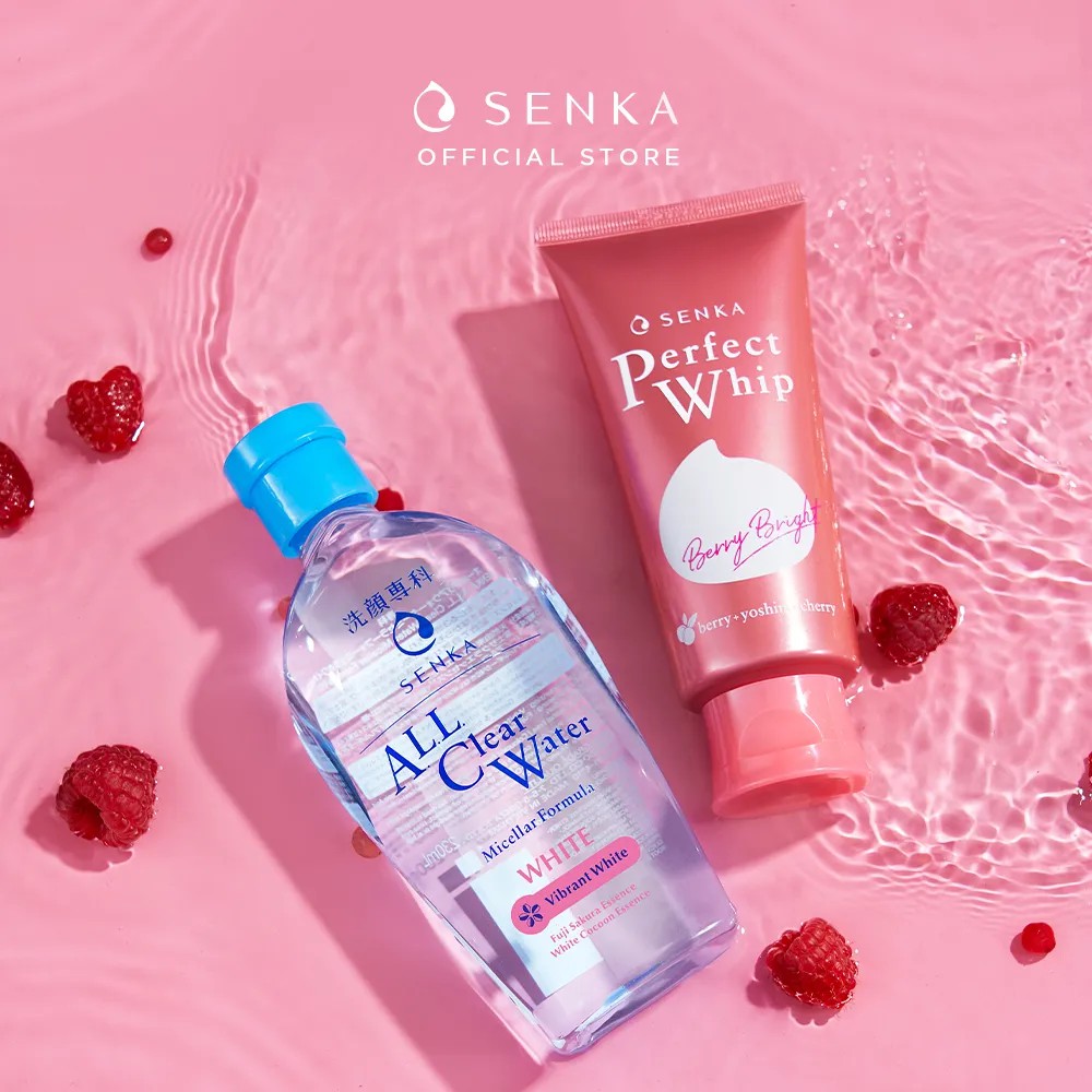 [ĐỘC QUYỀN SHOPEE] Bộ sản phẩm SENKA làm sạch dưỡng trắng - Sáng hồng & Dưỡng môi cấp ẩm | BigBuy360 - bigbuy360.vn