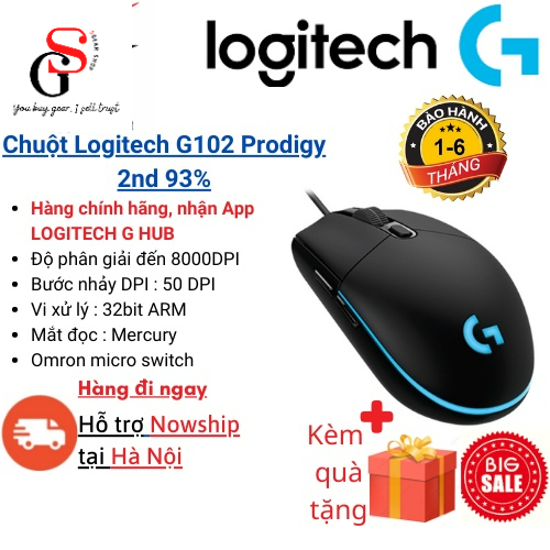 Chuột Chơi game Logitech g102 chính hãng (đã sử dụng)