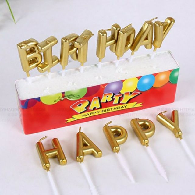 Nến sinh nhật nhiều mẫu HAPPY BIRTHDAY I LOVE YOU cắm bánh kem đẹp trang trí tiệc bé trai bé gái