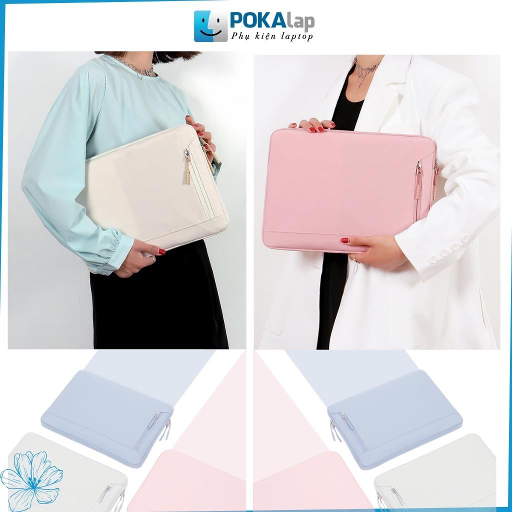 Túi chống sốc đựng laptop POKA57 chống thấm nước cao cấp, LÓT LÔNG mềm 13 inch 14 inch 15 inch 15.6 inch - POKALAP