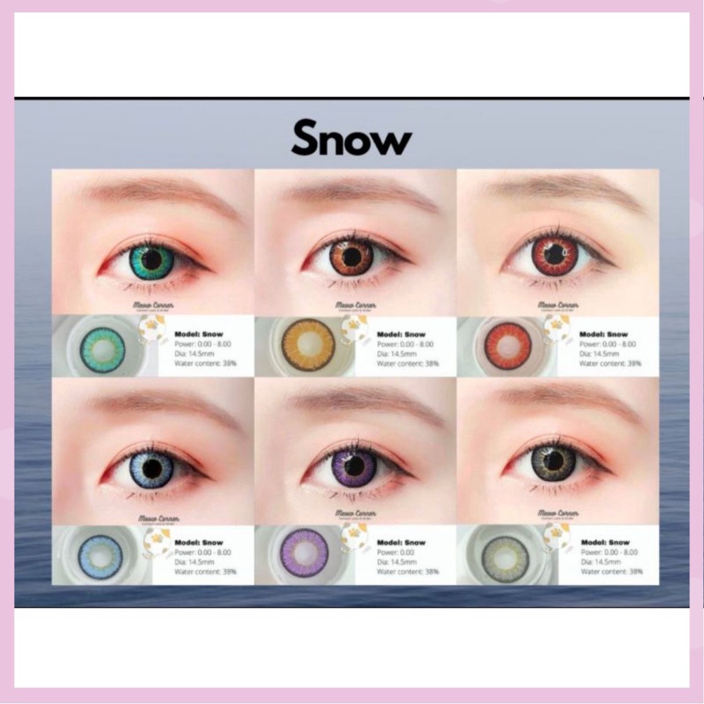 lens cosplay - snow đủ 6 màu, 3 màu có độ cận