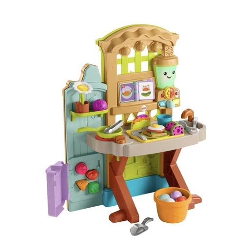( Có sẵn ) Bộ đồ chơi Fisher Price từ vườn đến bếp ăn - Fisher-Price Laugh & Learn Grow-the-Fun Farm-to-Kitchen Playset