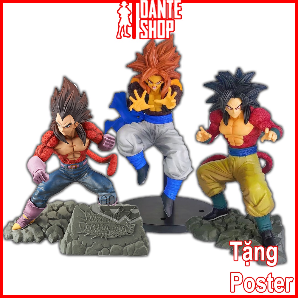 Mô Hình Dragon Ball Super GT Nhân Vật Goku, Vegeta, Gogeta SSJ4 23cm