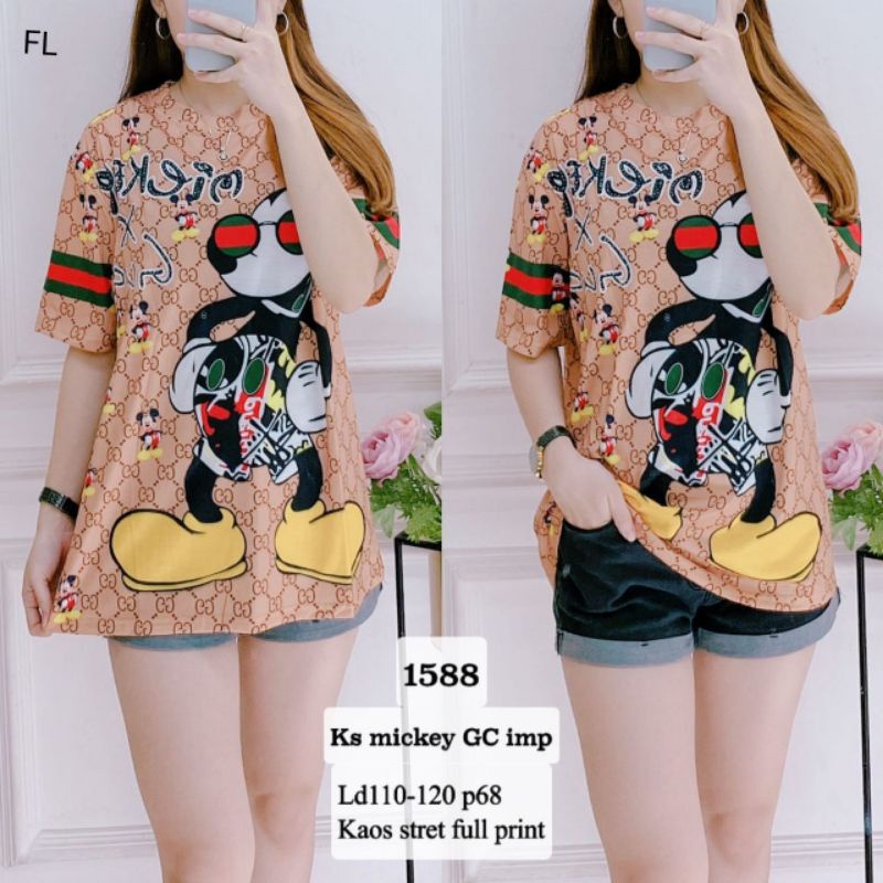 Áo thun in hình chuột mickey thời trang Imp1588 GC 2XL 110-120