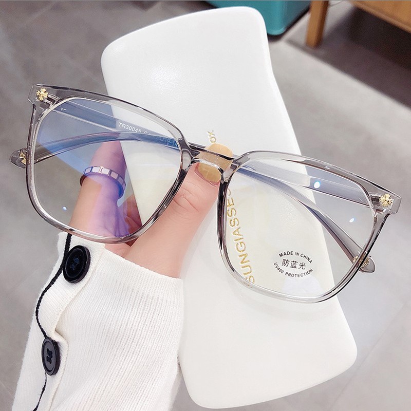 Mắt kính gọng vuông trong suốt phong cách Hàn Quốc thời trang cho nam và nữ