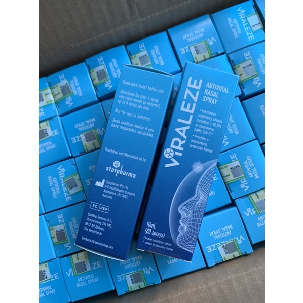 Hộp gồm 1 chai xịt mũi VIRALEZE Úc - Giúp bất hoạt sự lây lan và tấn công của biến chủng mới