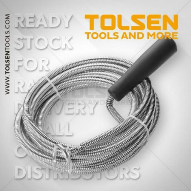 Dây lò xo thông tắc cống 3 mét, 5 mét, 10 mét tolsen 50100/ 50101/ 50102 drain cleaner