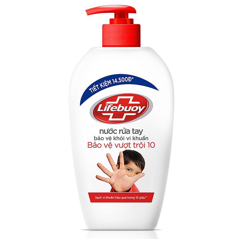 Nước Rửa Tay Lifebuoy Bảo Vệ Vượt Trội Khỏi Vi Khuẩn Chai 500G