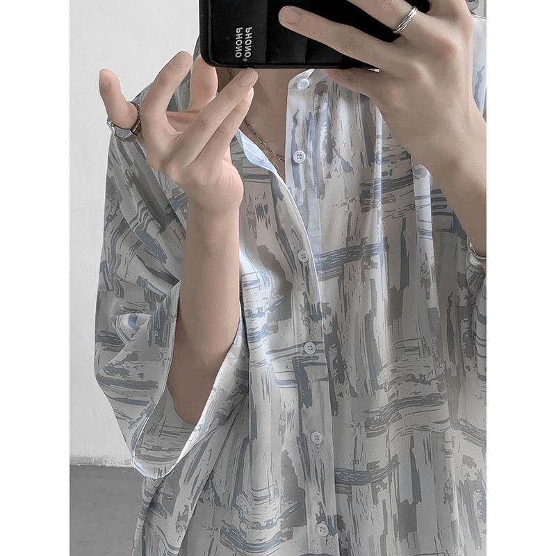 (A157) Áo sơ mi unisex họa tiết đơn giản 2 màu size M L XL (kèm ảnh thật ở cuối) | BigBuy360 - bigbuy360.vn