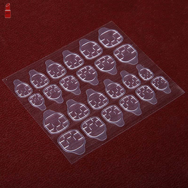 Bộ 24 Sticker Dán Móng Tay Bằng silicone / Keo dán trong suốt chống thấm nước dùng trang trí nối móng tay / Bộ 24 Miếng Keo Dán Hai Mặt