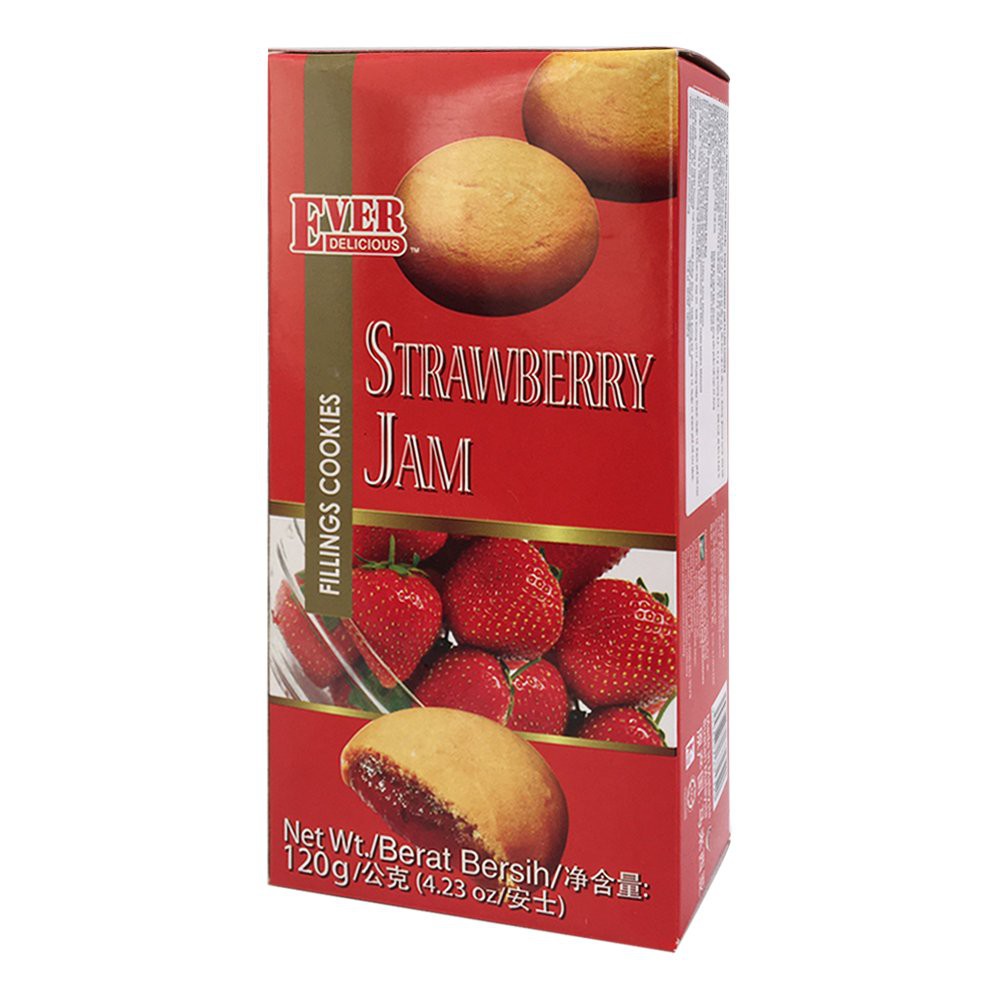 Bánh Quy Nhân Mứt Dâu Ever Strawberry Jam Fillings Cookies 120g