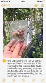 Set SAFFRON và Nụ Hồng khô iran cao cấp (pha được 500ml trà)