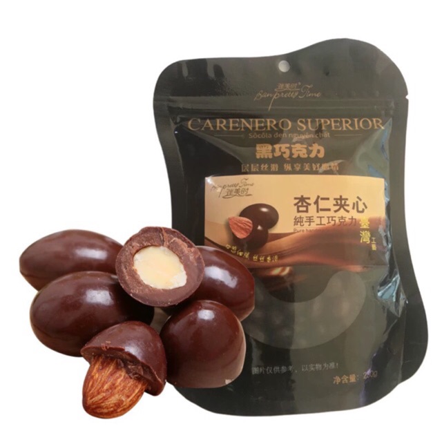 Kẹo sô cô la hạnh nhân nguyên chất Careneno Superior( gói 250g )