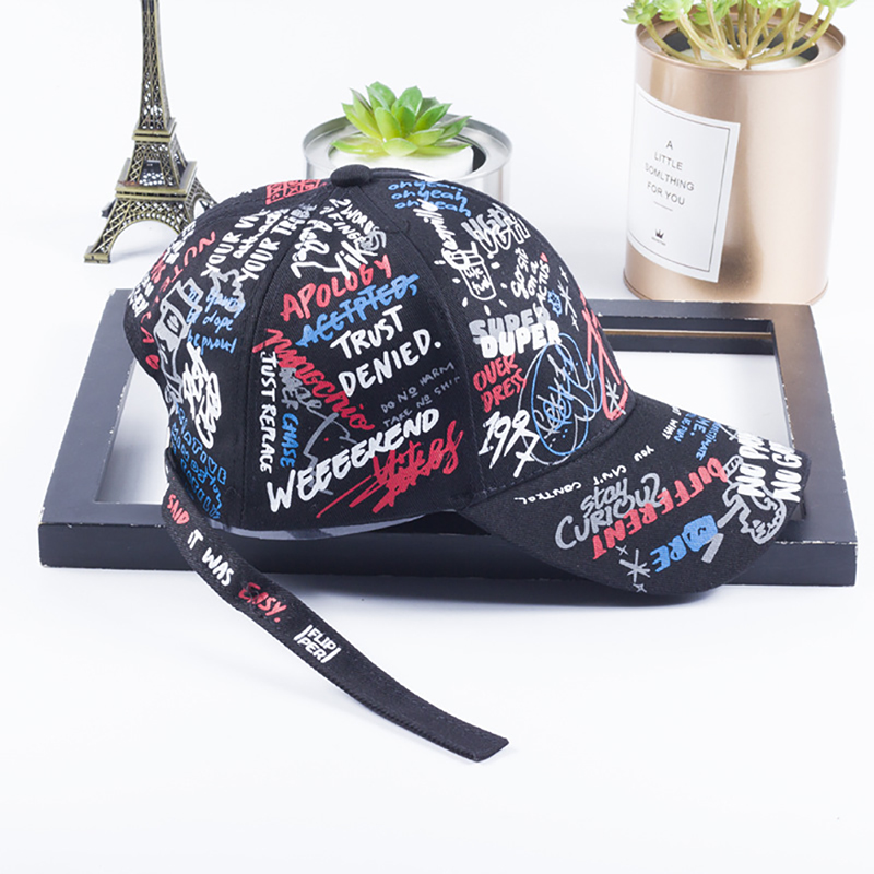 Men Women Letter Graffiti Snapback Baseball Ball Cap Outdoor SportHat Adjustable