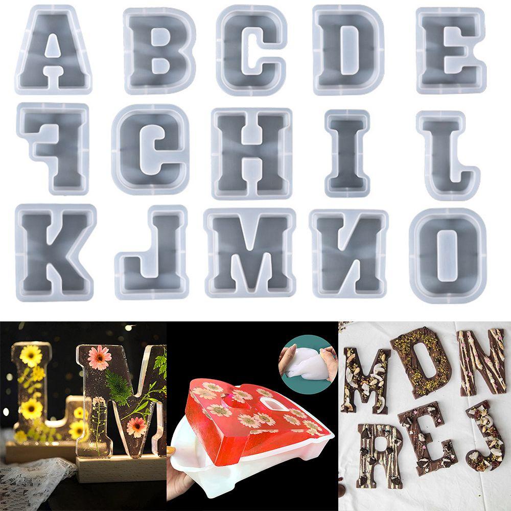 Khuôn Làm Chữ Cái 6 inch A Đến Z 3D Bằng Epoxy Độc Đáo Trang Trí Tiệc