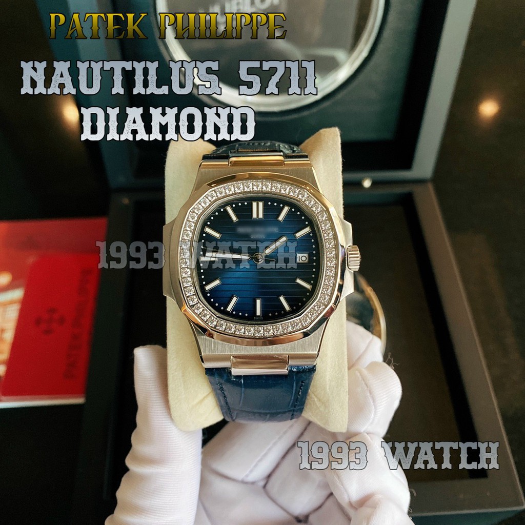 Đồng Hồ Nam Nautilus Diamond 5711G , Máy Automatic - Cơ , Dây Thép/ Dây Da , Size 42mm