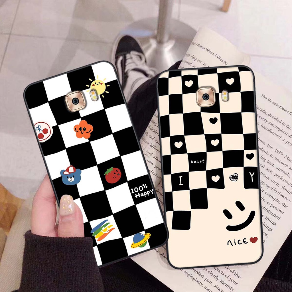 Ốp Samsung C9 Pro họa tiết hoa, gấu thời trang, ốp dẻo bền đẹp