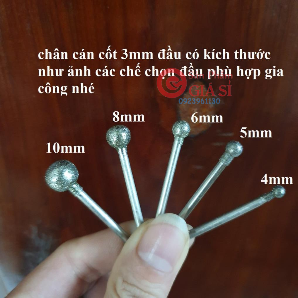 Bộ 5 mũi mài dũa kim cương hình tròn site 40-100mm khắc đá khắc ngọc dũa mỗi hàn ❤️freeship❤️