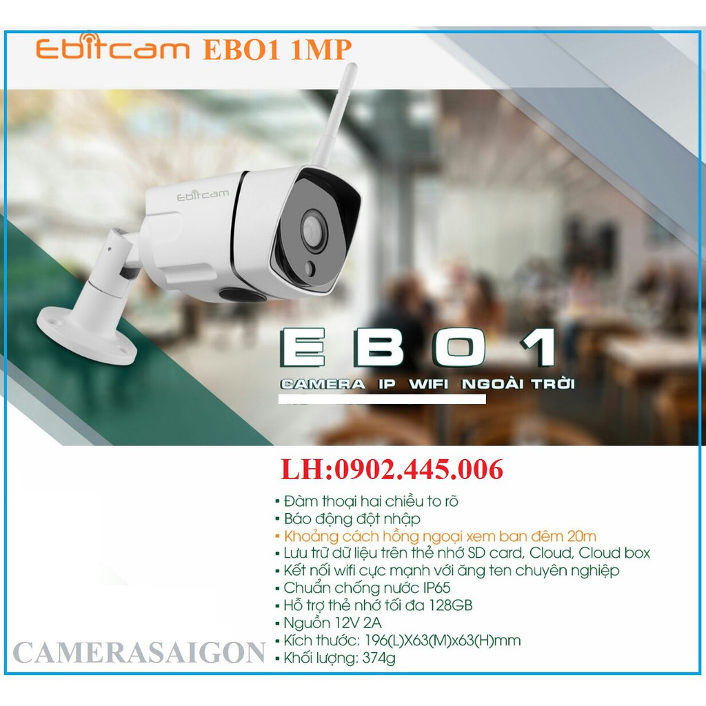 CAMERA EBITCAM EBO1 1MP