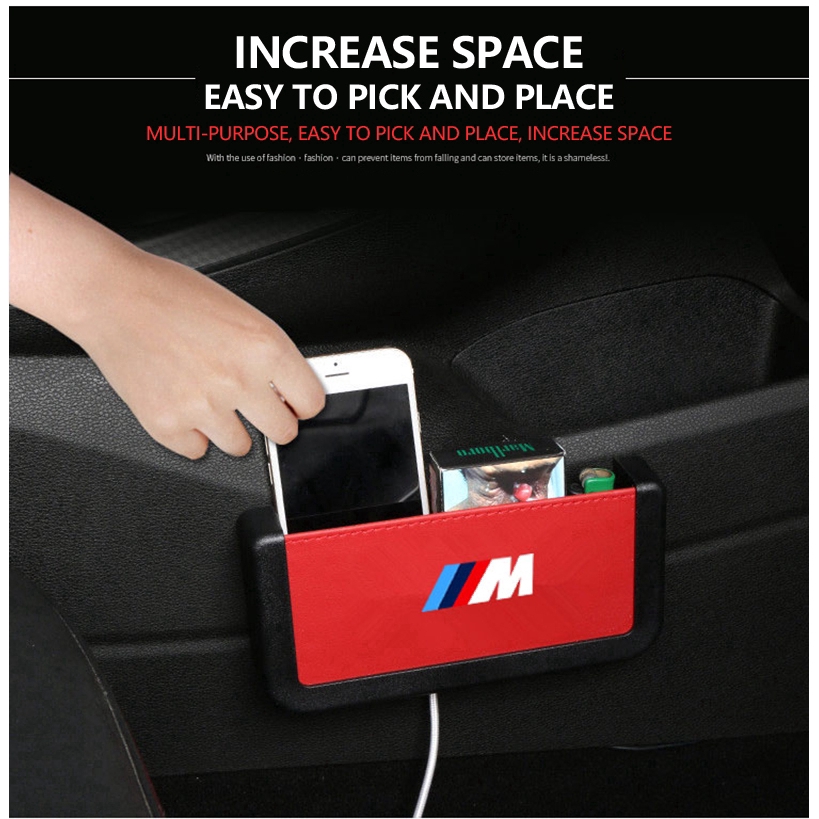 Fashion Car Storage Bag Multi-Function Universal Mobile Phone Storage Box for Bmw X1 X3 X5 X6 Z4 F10 F20 F30 E36 E39 E46 E60 E90