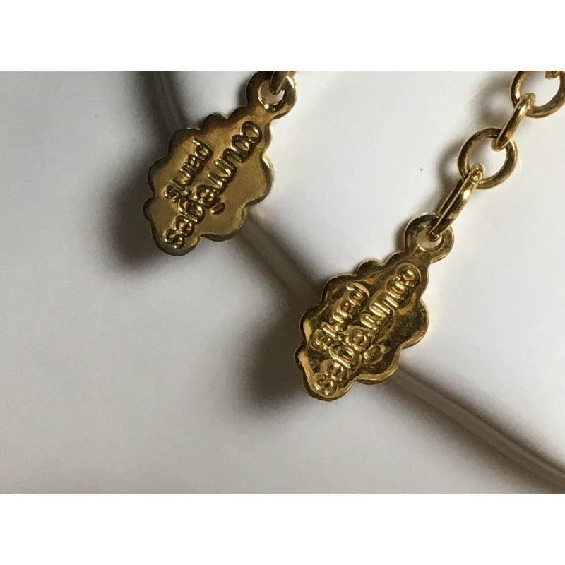 Dây chuyền vintage Courrèges Pháp - mặt dây logo dây mảnh