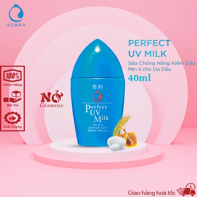 Kem chống nắng Senka Perfect UV Milk 40ml dạng sữa