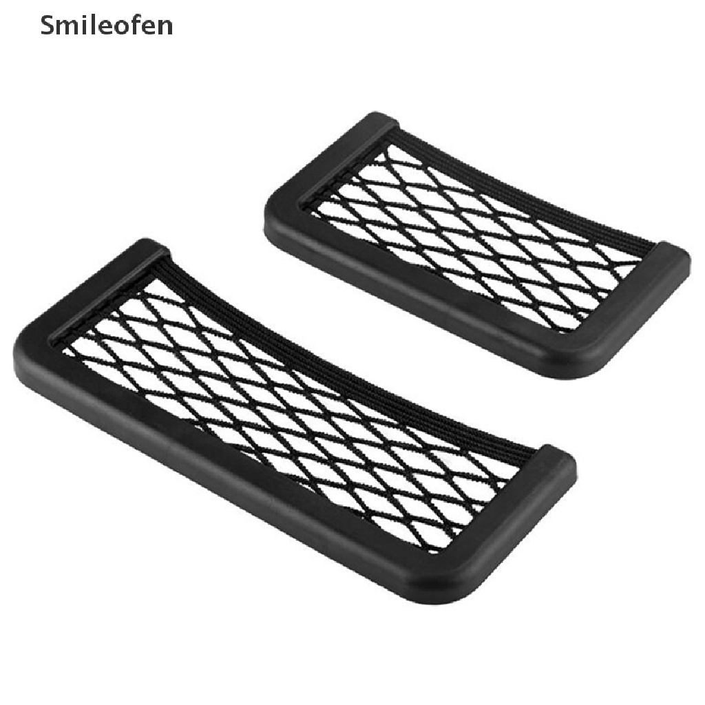 [Smileofen] Túi Lưới Đựng Điện Thoại Tự Dính Trên Xe Hơi
