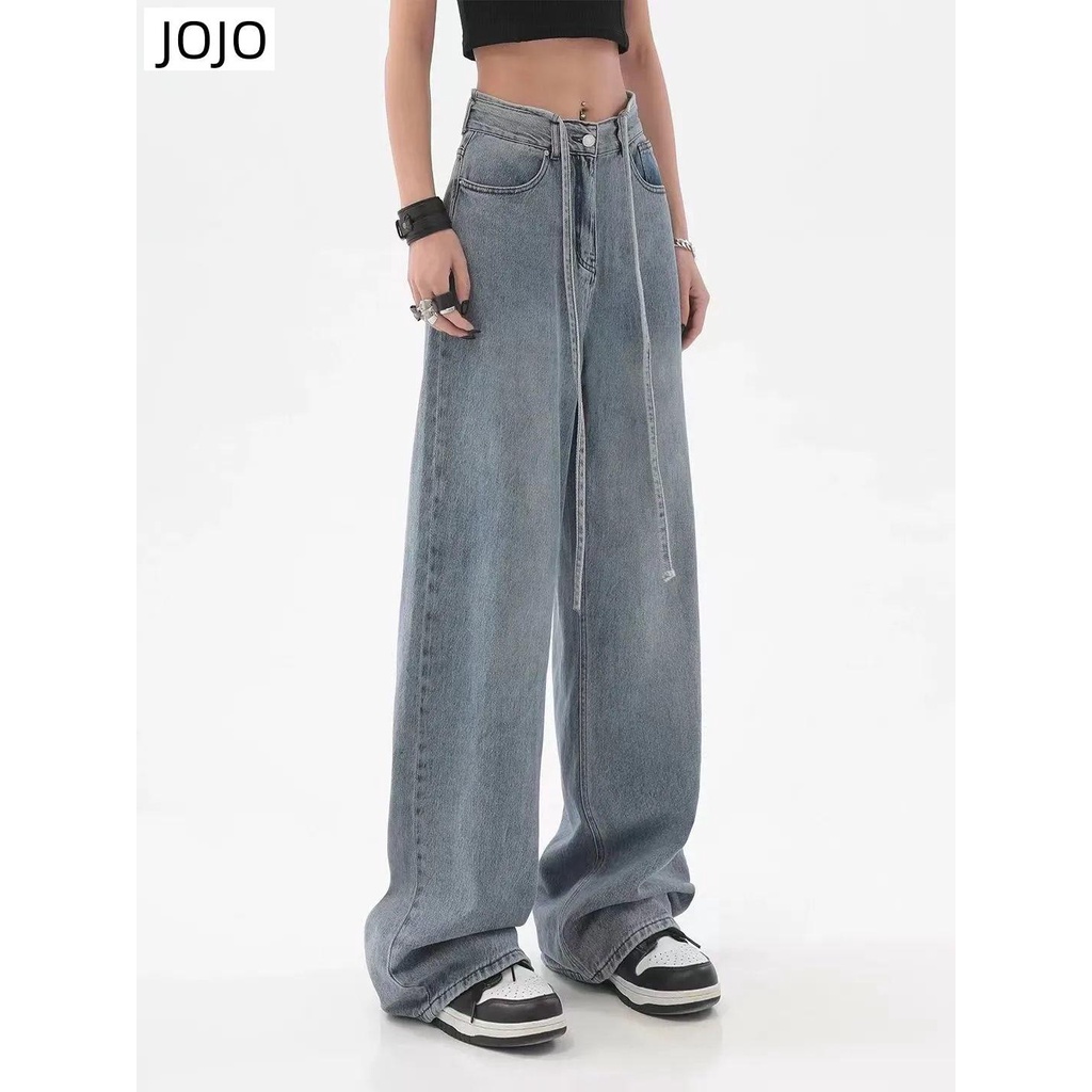 Quần Jeans Nữ Lưng Cao Ống Rộng Thời Trang Hàn Quốc Mới