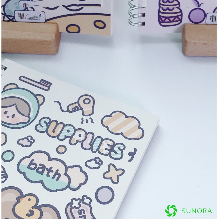 Sổ Tay A5 Gáy Xoắn Giấy Đẹp Kẻ Ngang 120 Trang Notebook Dễ Thương