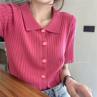 [HÀNG QUẢNG CHÂU]ÁO LEN GÂN POLO CỔ SƠ MI CHẤT ĐẸP