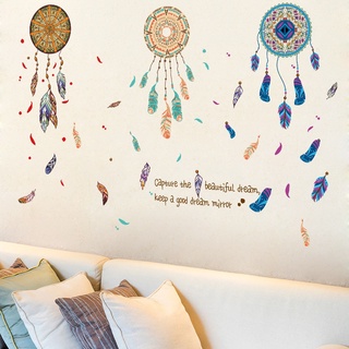 DECAL DÁN TƯỜNG LÔNG VŨ THỔ CẨM