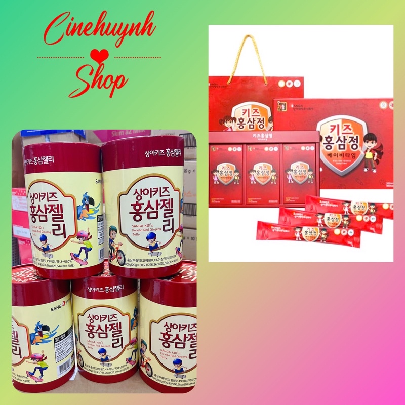 BABY SANGA NƯỚC HỒNG SÂM TRẺ EM HÀN QUỐC HỘP 30GÓI