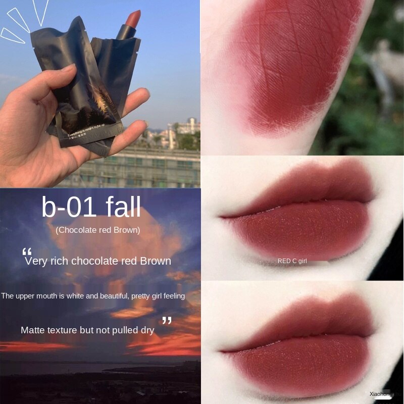 YNKUDOLL Galaxy Matte Lipstick Matte Moisturizing Lipstick Paper Bag | BigBuy360 - bigbuy360.vn