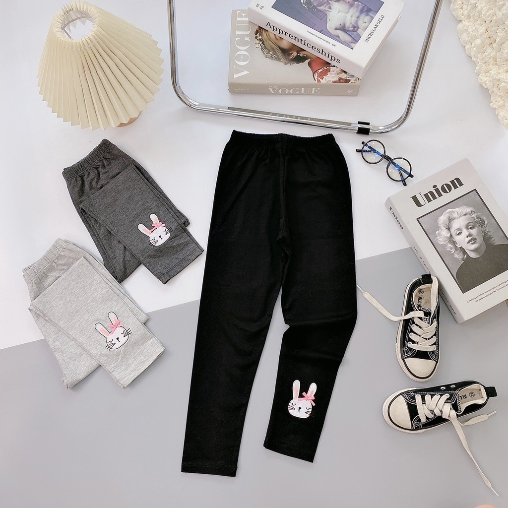 ✔️9-35kg✔️ Quần dài cho bé gái họa tiết cừu mây thỏ chất liệu COTTON  sài gòn cực đẹp