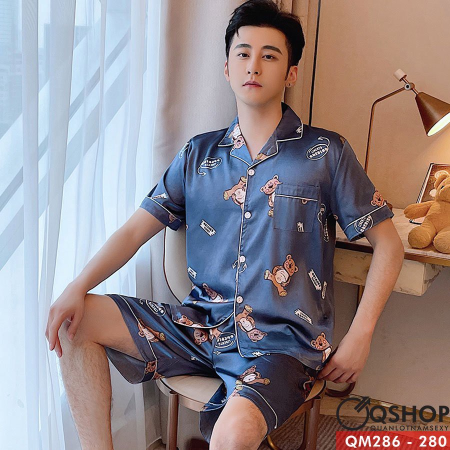 BỘ ĐỒ PIJAMA NAM NGẮN TAY QM286