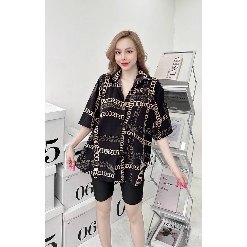 Bộ Áo sơ mi ngắn tay form thụng rộng kèm quần lenging  unisex - ZADOLA FASHION